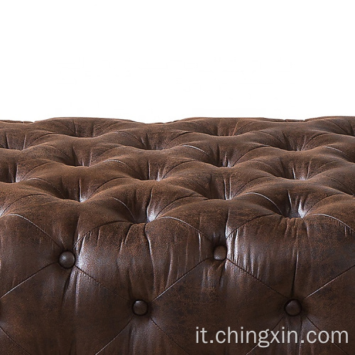 Mobili per soggiorno ottomano chesterfield tufted